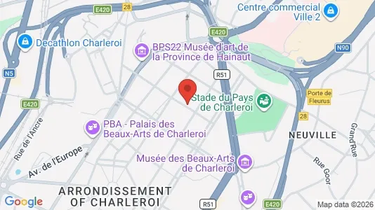 Apartments for rent i Charleroi - kort over placeringen