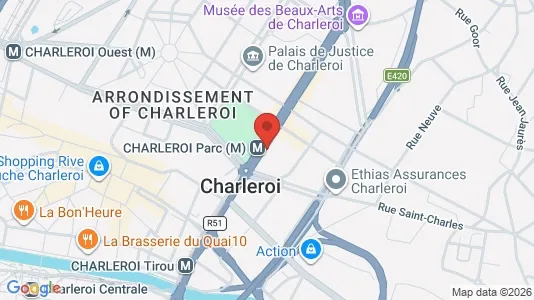 Apartments for rent i Charleroi - kort over placeringen