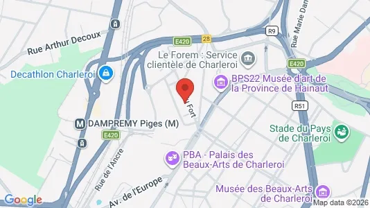 Apartments for rent i Charleroi - kort over placeringen