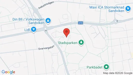 Apartments for rent i Sandviken - kort over placeringen