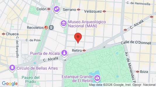 Apartments for rent i Madrid Salamanca - kort over placeringen