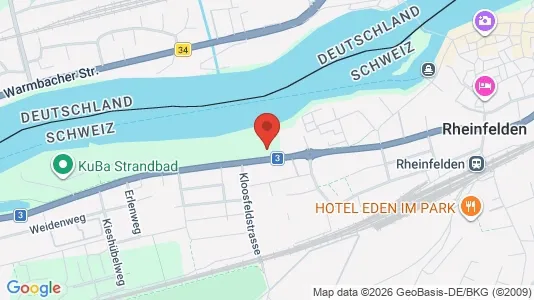 Apartments for rent i Rheinfelden - kort over placeringen