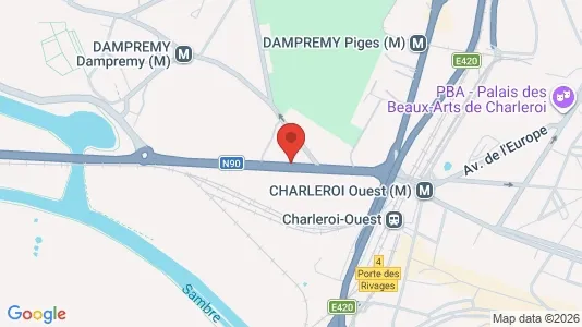 Apartments for rent i Charleroi - kort over placeringen