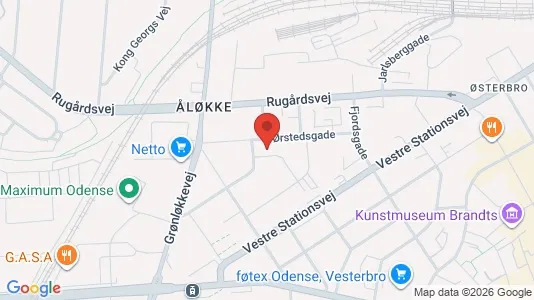 Apartments for rent i Odense C - kort over placeringen