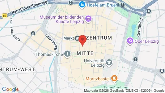 Apartments for rent i Leipzig - kort over placeringen