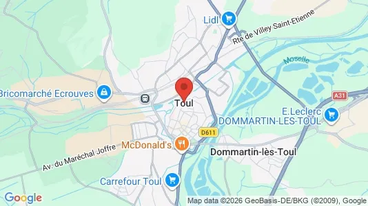Apartments for rent i Toul - kort over placeringen