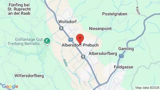Apartments for rent i Albersdorf-Prebuch - kort over placeringen