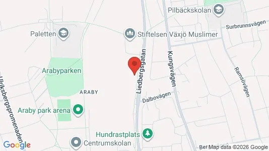 Apartments for rent i Växjö - kort over placeringen