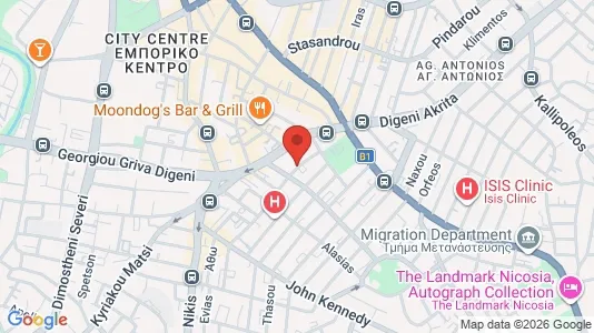 Apartments for rent i Nicosia Lefkosia - kort over placeringen
