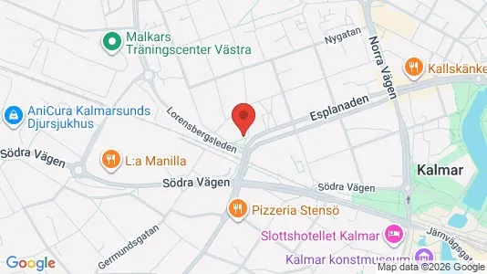 Rooms for rent i Kalmar - kort over placeringen