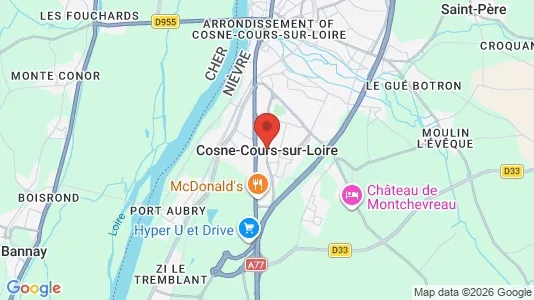 Apartments for rent i Cosne-Cours-sur-Loire - kort over placeringen