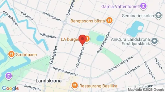 Apartments for rent i Landskrona - kort over placeringen