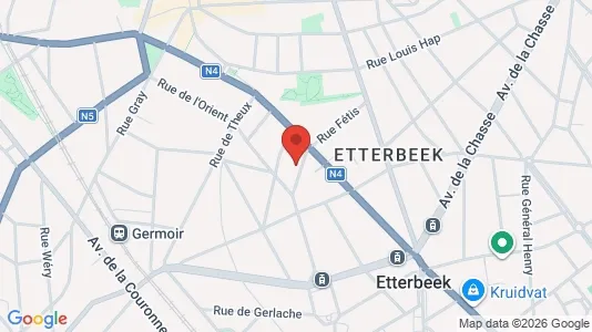 Apartments for rent i Brussels Etterbeek - kort over placeringen