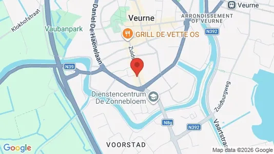 Apartments for rent i Veurne - kort over placeringen
