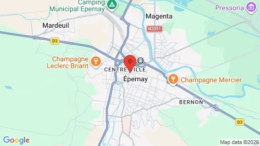 Apartments for rent i Épernay - kort over placeringen