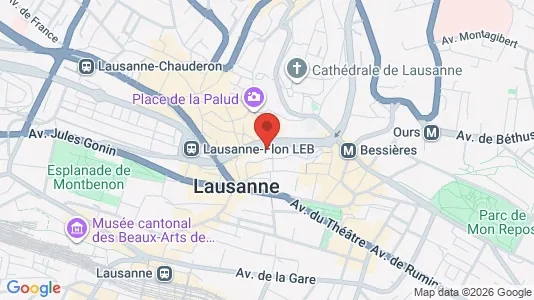 Apartments for rent i Lausanne - kort over placeringen