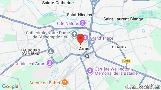 Houses for rent i Arras - kort over placeringen