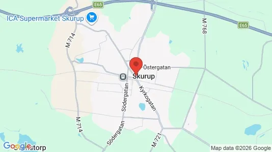 Houses for rent i Skurup - kort over placeringen