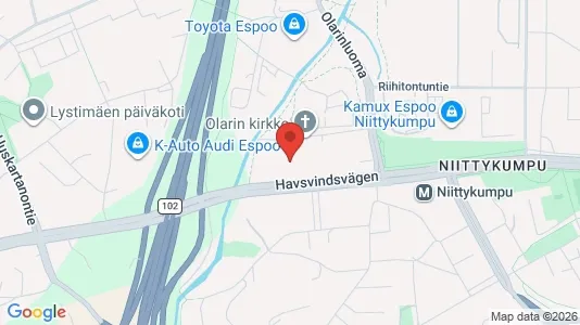 Apartments for rent i Espoo - kort over placeringen