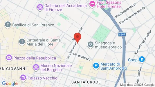 Apartments for rent i Florence - kort over placeringen