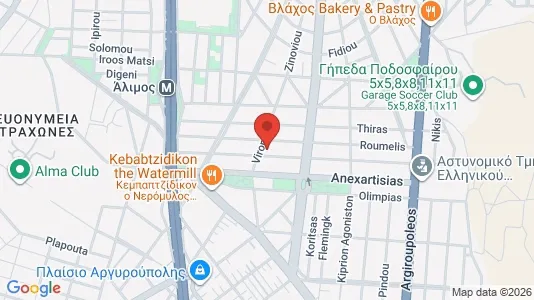 Apartments for rent i Alimos - kort over placeringen