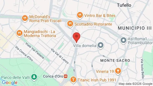 Apartments for rent i Roma Municipio III – Monte Sacro - kort over placeringen