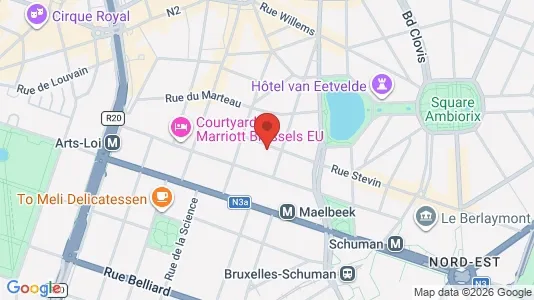 Rooms for rent i Stad Brussel - kort over placeringen