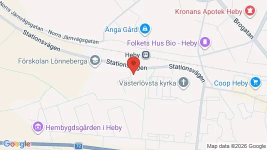 Apartments for rent i Heby - kort over placeringen