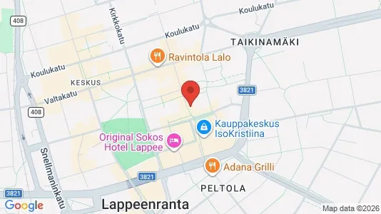 Apartments for rent i Lappeenranta - kort over placeringen