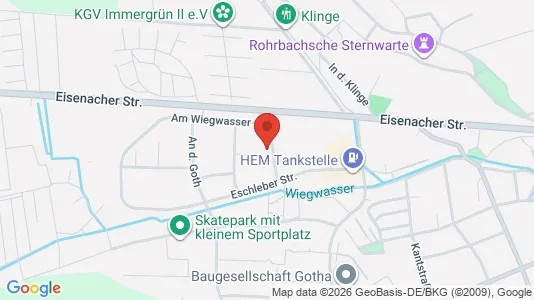 Apartments for rent i Gotha - kort over placeringen