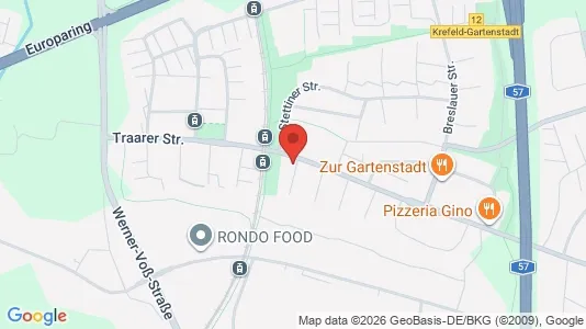 Apartments for rent i Krefeld - kort over placeringen