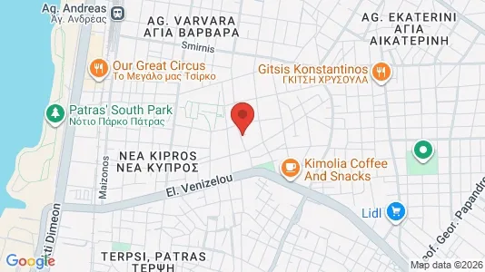 Apartments for rent i Patras - kort over placeringen