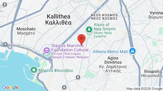 Apartments for rent i Nea Smyrni - kort over placeringen