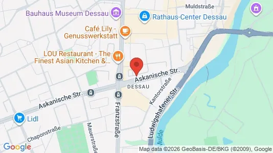 Apartments for rent i Dessau-Roßlau - kort over placeringen