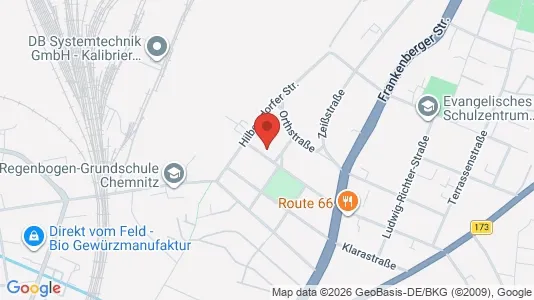 Apartments for rent i Chemnitz - kort over placeringen