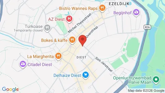 Apartments for rent i Diest - kort over placeringen