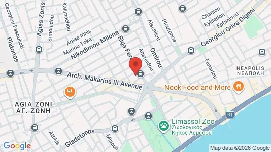 Apartments for rent i Limassol - kort over placeringen
