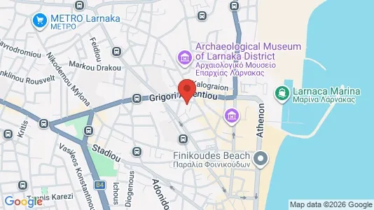 Apartments for rent i Larnaca - kort over placeringen