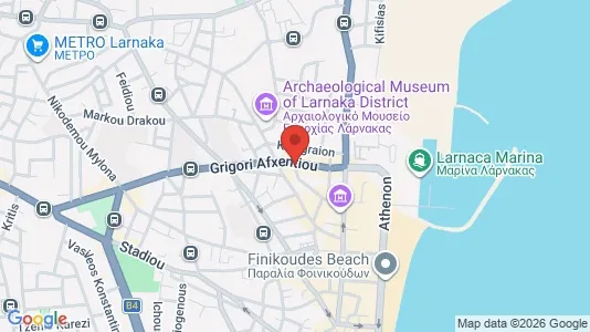 Apartments for rent i Larnaca - kort over placeringen