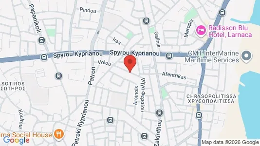 Apartments for rent i Larnaca - kort over placeringen