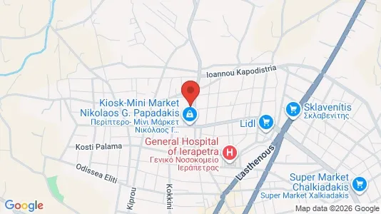 Apartments for rent i Ierapetra - kort over placeringen