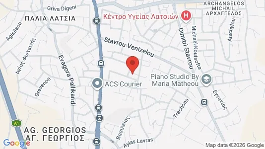 Apartments for rent i Nicosia Latsia - kort over placeringen