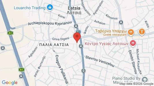 Apartments for rent i Nicosia Latsia - kort over placeringen