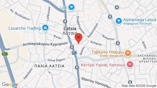 Apartments for rent i Nicosia Latsia - kort over placeringen