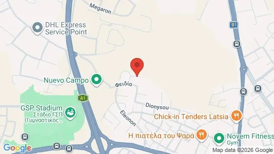 Apartments for rent i Nicosia Latsia - kort over placeringen