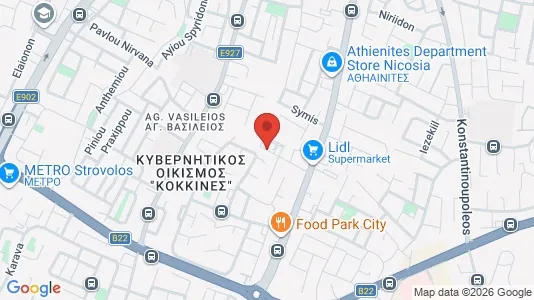 Apartments for rent i Nicosia Strovolos - kort over placeringen