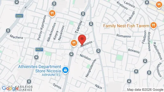 Apartments for rent i Nicosia Strovolos - kort over placeringen