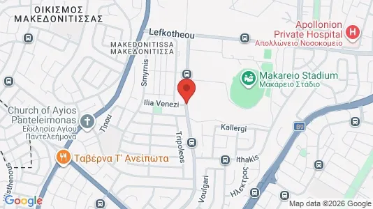 Apartments for rent i Nicosia Egkomi - kort over placeringen