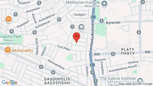 Apartments for rent i Nicosia Strovolos - kort over placeringen