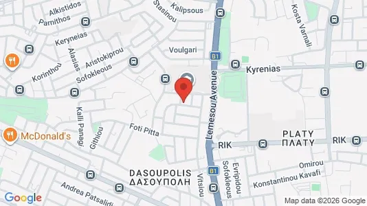 Apartments for rent i Nicosia Strovolos - kort over placeringen